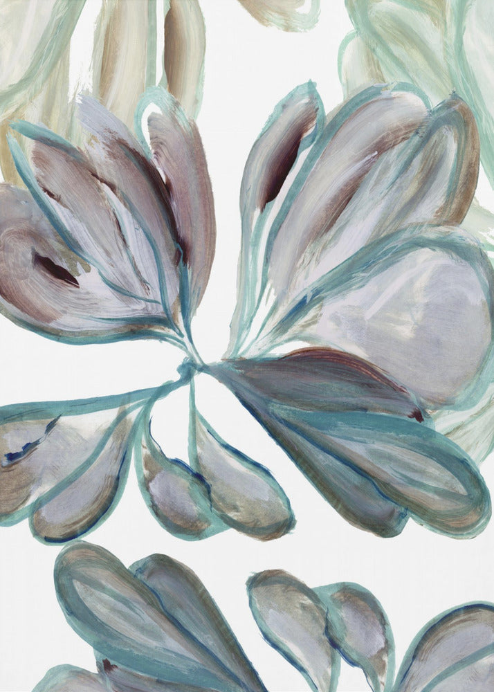 Aqua Floral 2 | Canvas