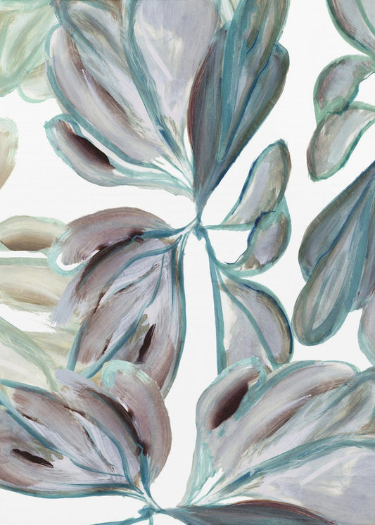 Aqua Floral 3 | Poster
