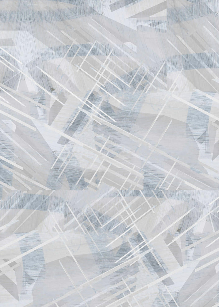 Calm Grey White Abstract 2 | Poster