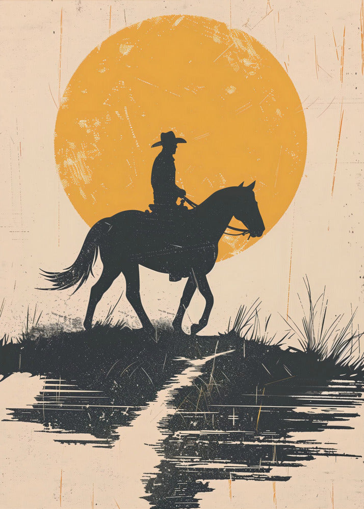 Cowboy In the Sunset | Canvas
