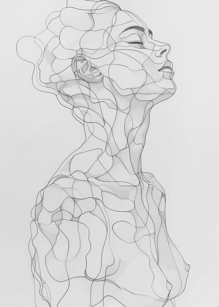Lines Art Woman 14 | Canvas
