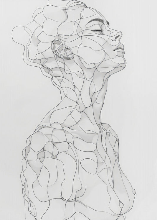 Lines Art Woman 14 | Canvas