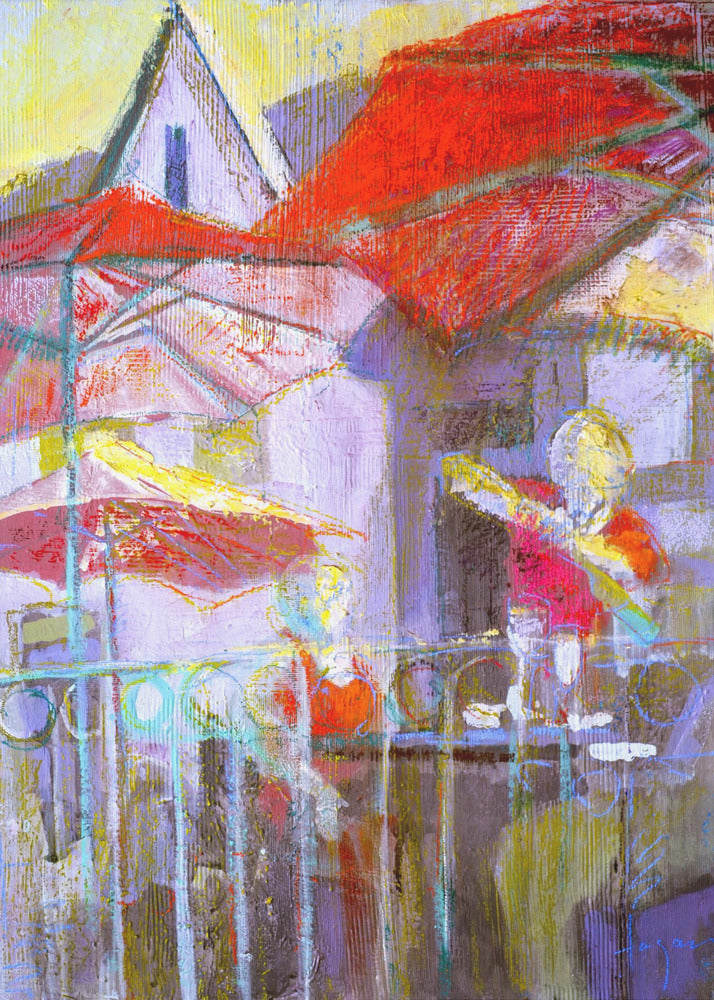 Red Umbrellas | Canvas