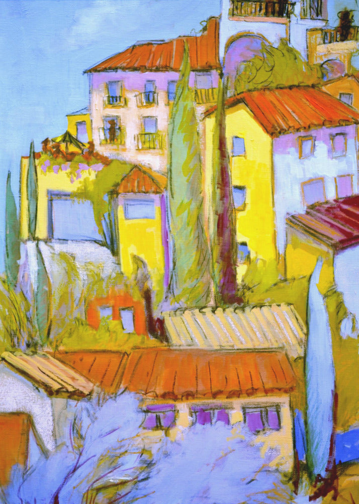 Hill Side Village | Canvas