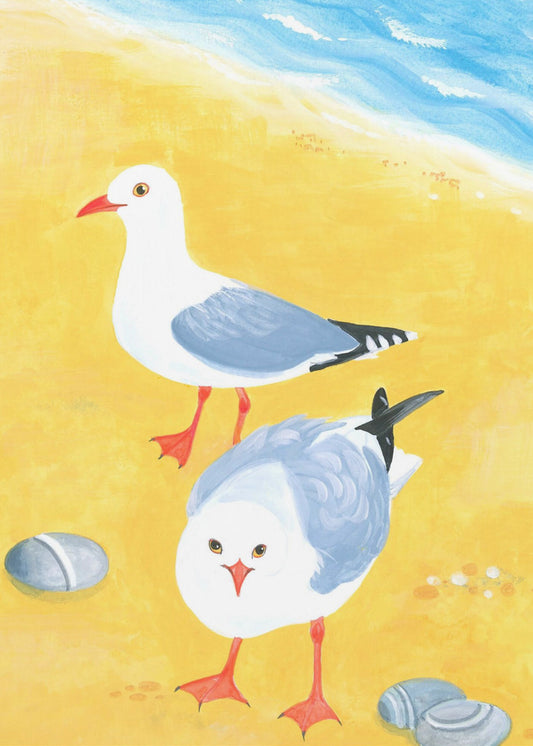 Seaside Seagulls | Poster