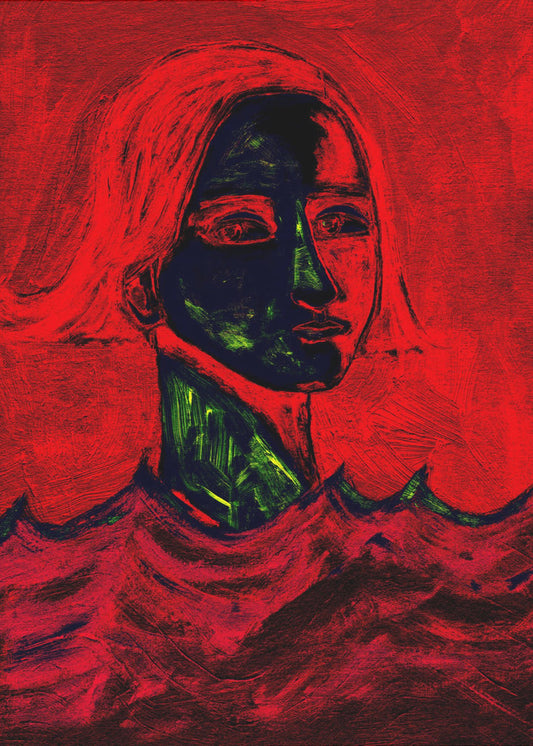 The Swimmer Red | Canvas