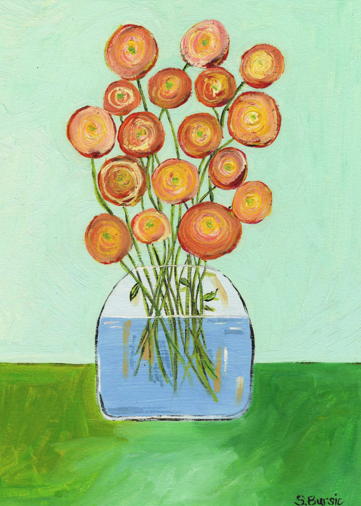 Poppies in Vase | Poster