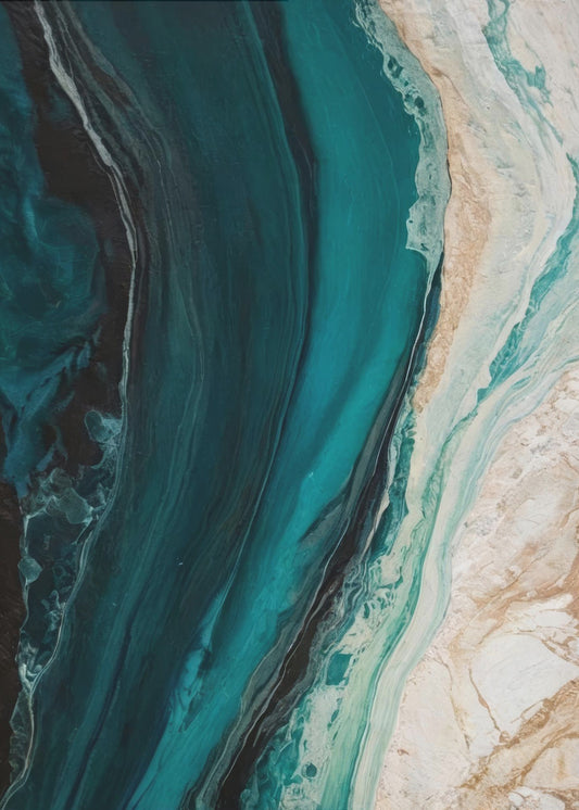 Oceanic Marble Flow | Canvas