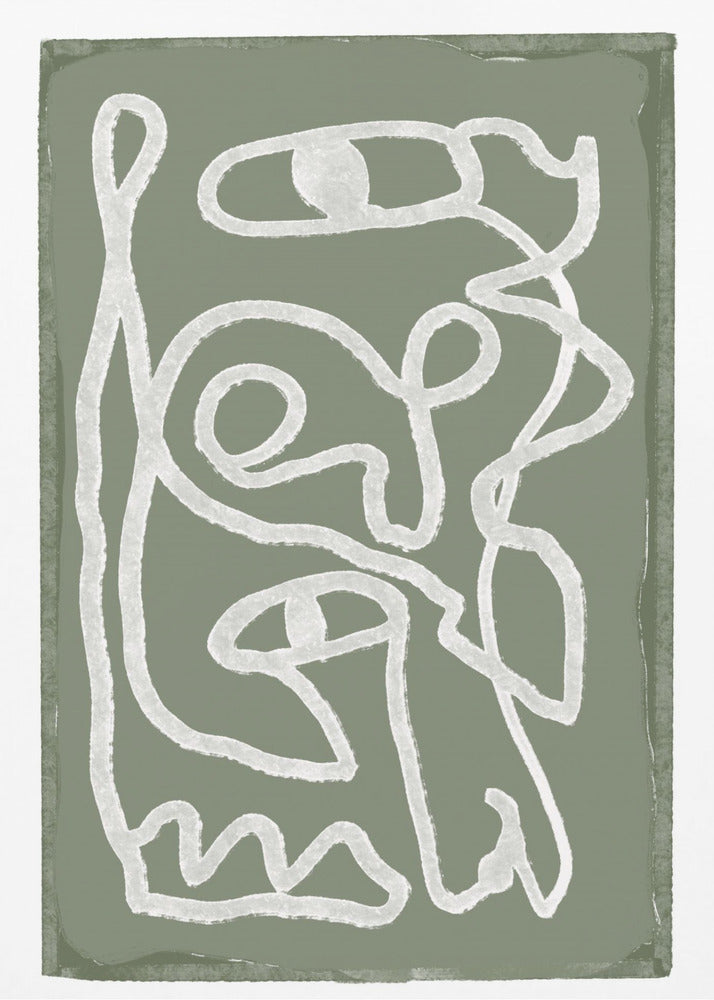 Green Abstract lines | Poster