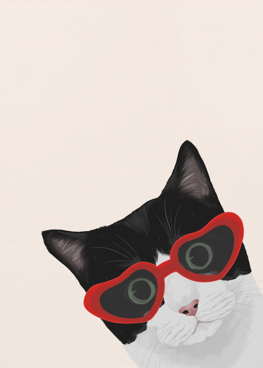 Vintage Cheeky Cat | Poster