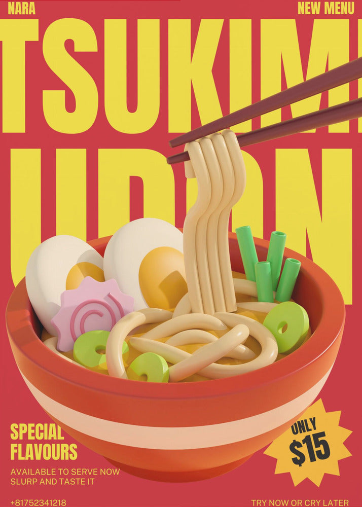 Tsukimi Udon Menu | Poster