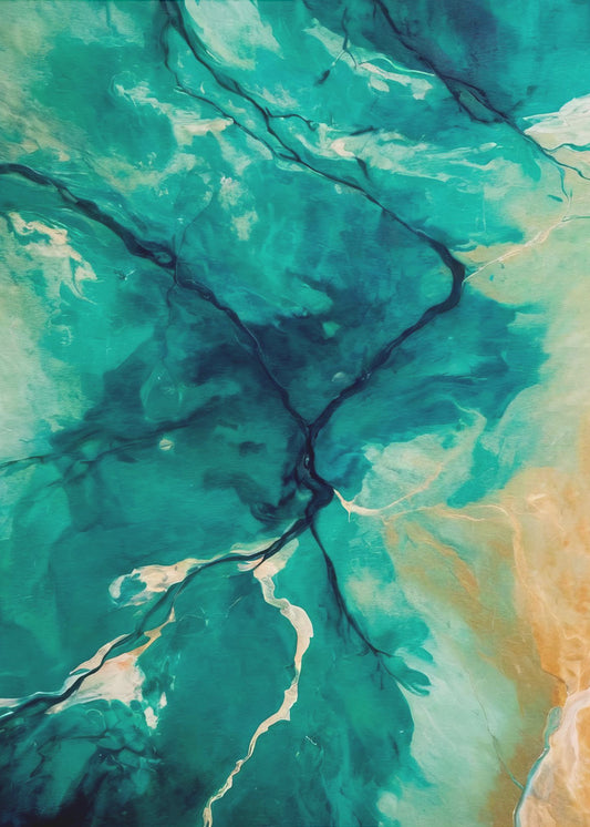 Aerial Landscapes And Flowing Water | Canvas
