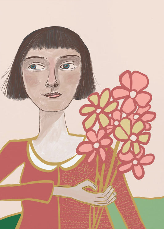 Woman with flowers | Poster