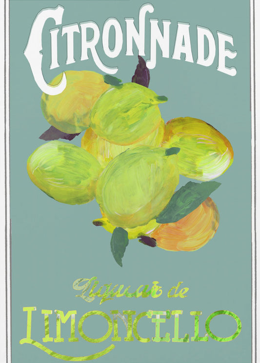 Citronnade Limoncello On Blue | Canvas