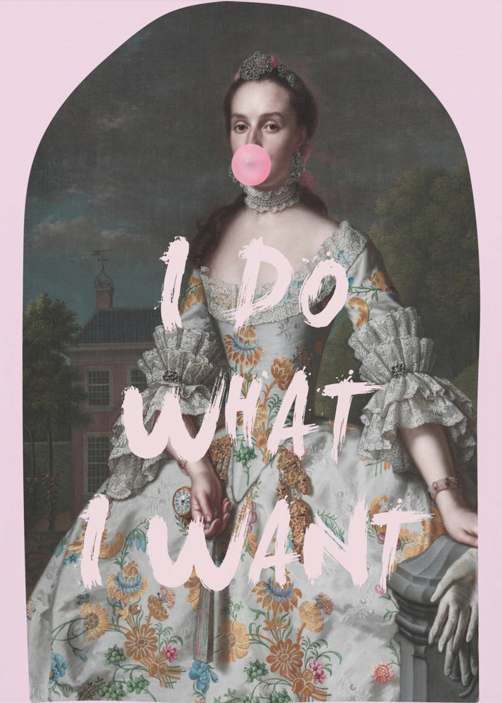 PINK I DO WHAT I WANT MAXIMALIST ART | Canvas