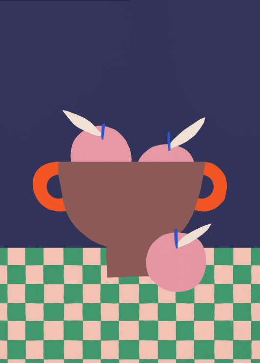 Fruit Bowl with Pink Apples | Canvas