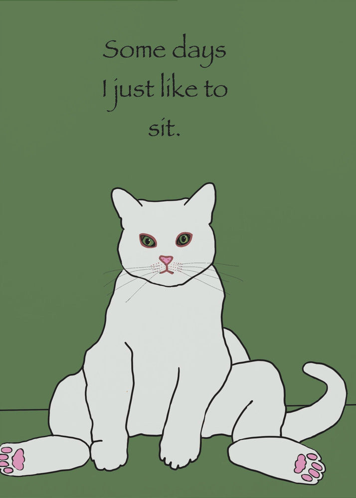 White cat with quote | Canvas