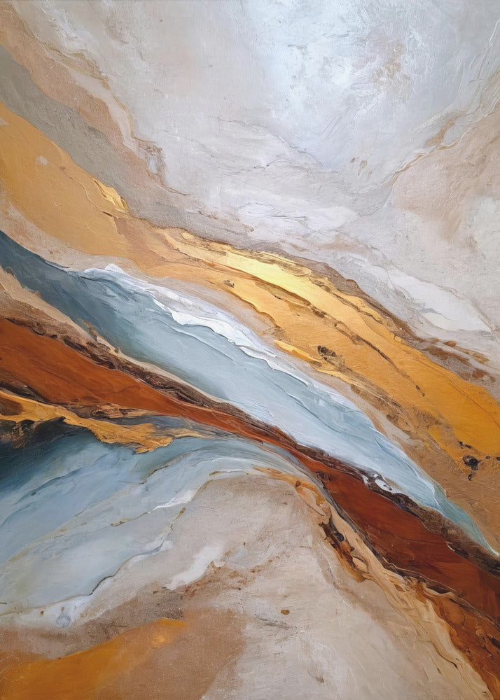 Golden Horizon Waves | Canvas