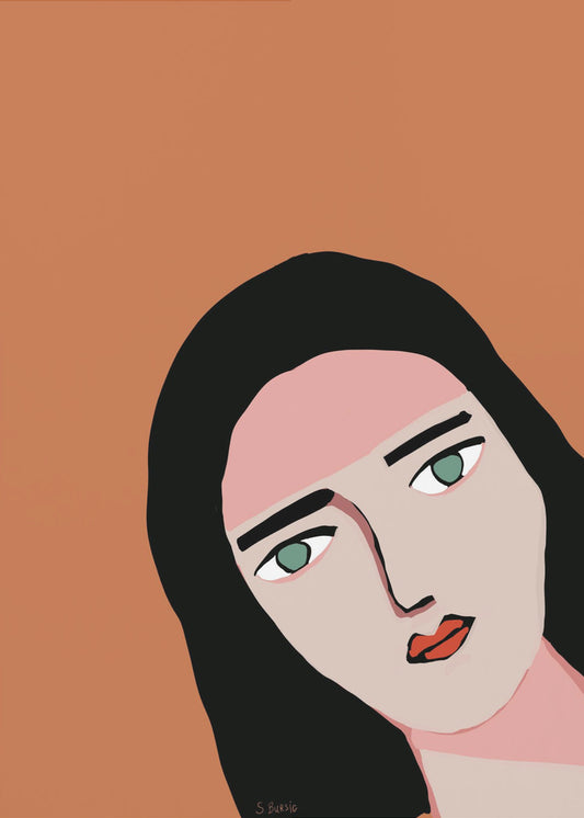 Lady peaking | Poster