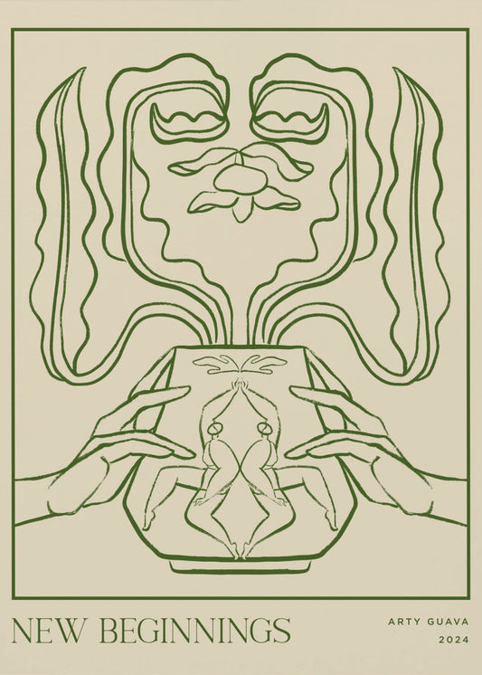 Vessel Collection : New Beginnings (LineArt) | Poster
