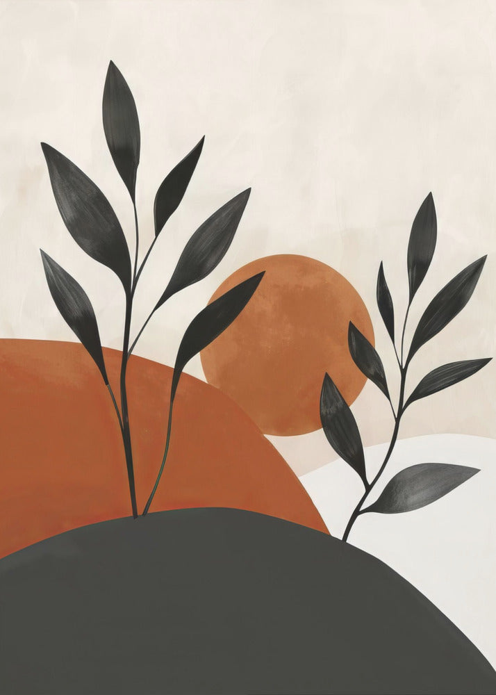 Painted Shapes and Plants 32 | Poster