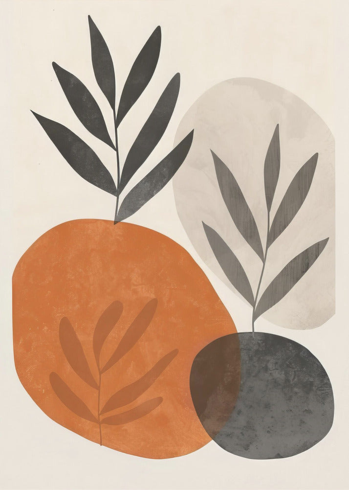 Painted Shapes and Plants 3 | Poster