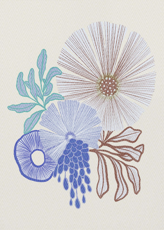 Coral floral | Poster