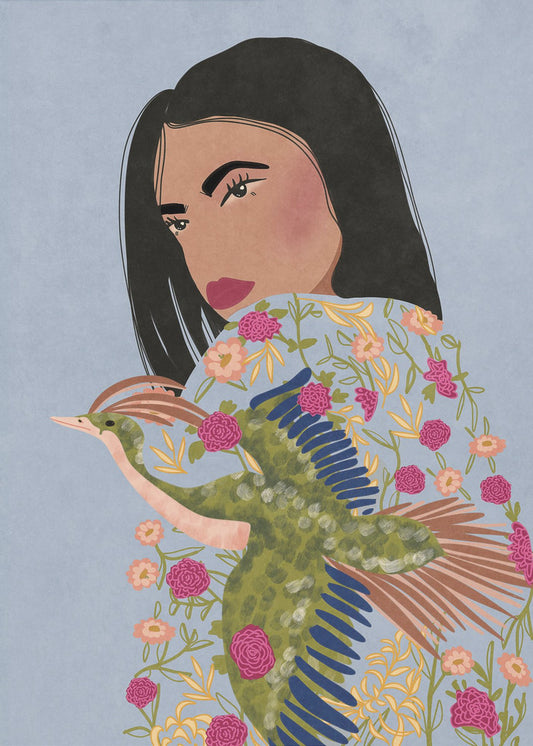 Girl with Crane | Poster