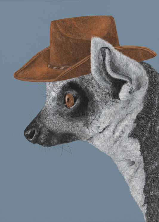 Felix The Cowboy Lemur | Canvas