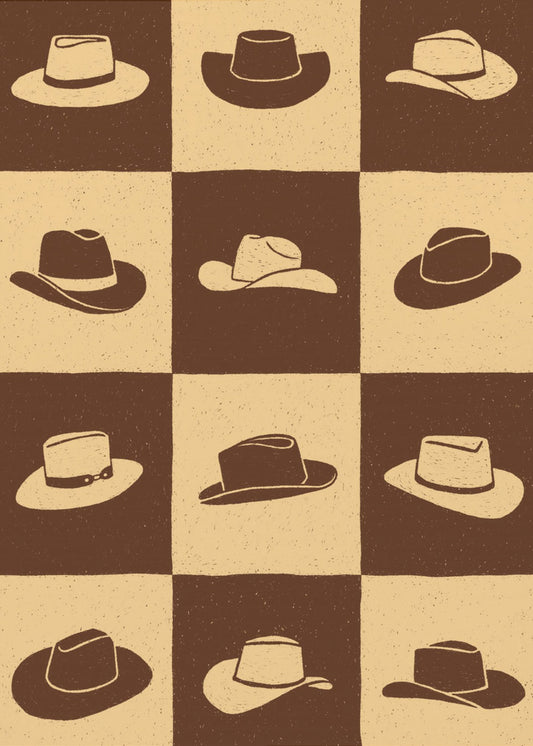 Cowboy Checkerboard | Poster