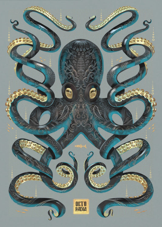 Octopus Black & Gold | Poster