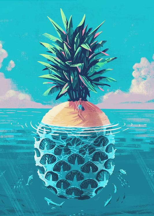 Stranded On Pineapple Island | Canvas