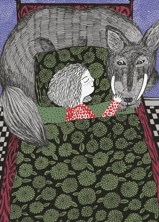 Girl and Wolf | Canvas