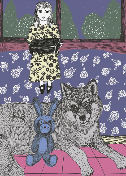Girl With Wolf | Canvas