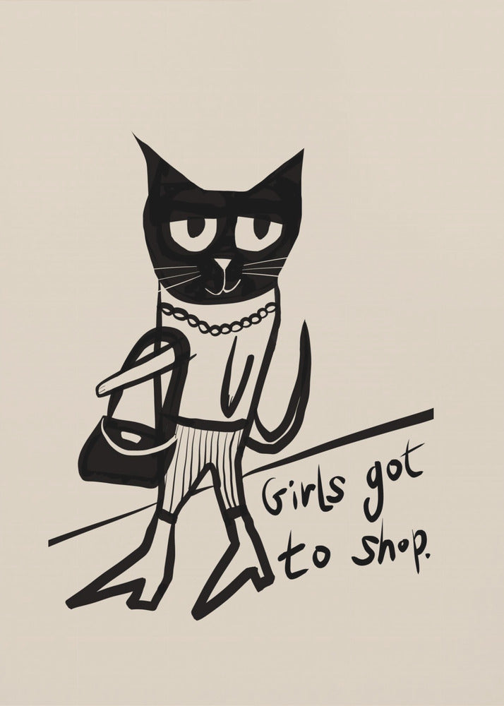 Cat shopping humour | Poster