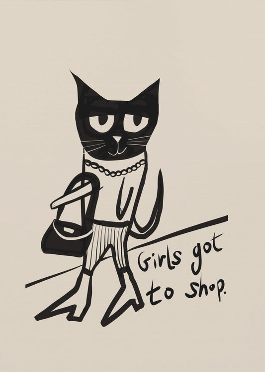 Cat shopping humour | Poster