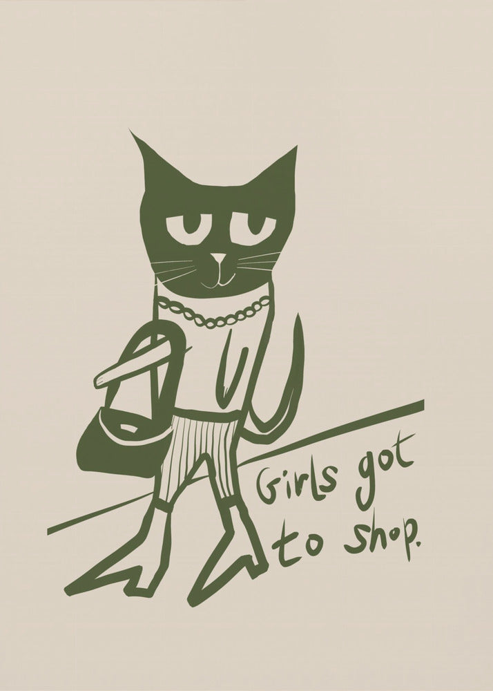 Cat shopping humour | Canvas