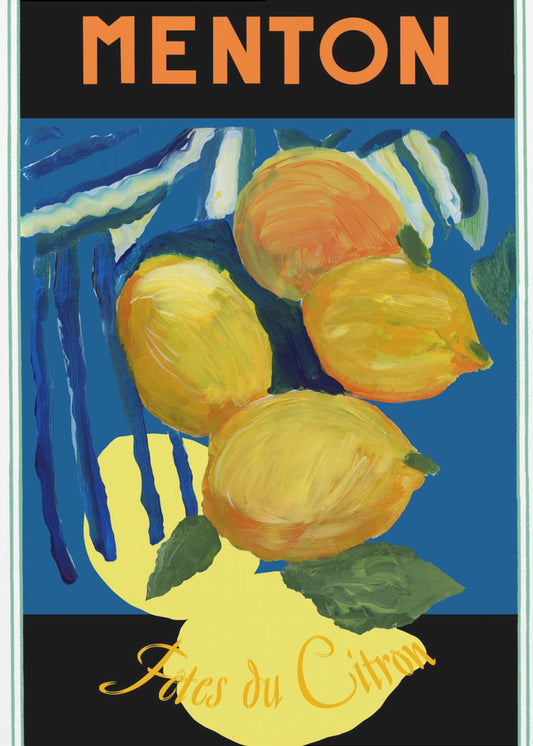 Lemons Menton Citrus Fruit Poster | Canvas