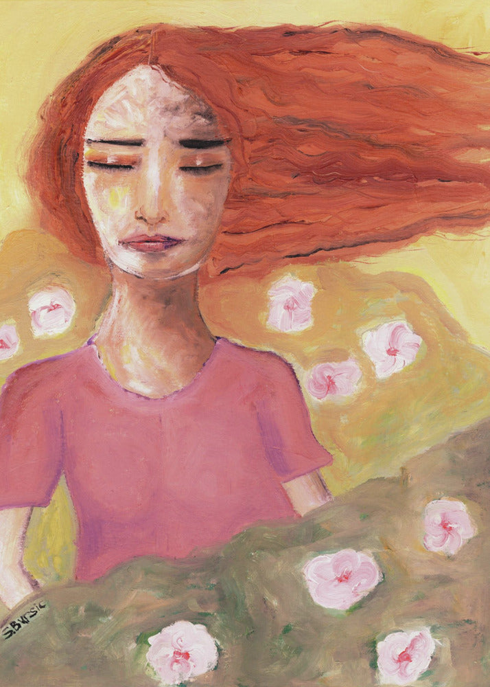 Red Head Free as the Breeze | Canvas