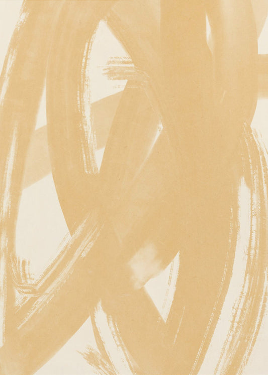 Dynamic Beige Brushstrokes | Canvas