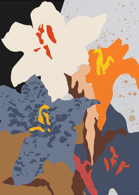 Abstract Lilies Close Up | Poster