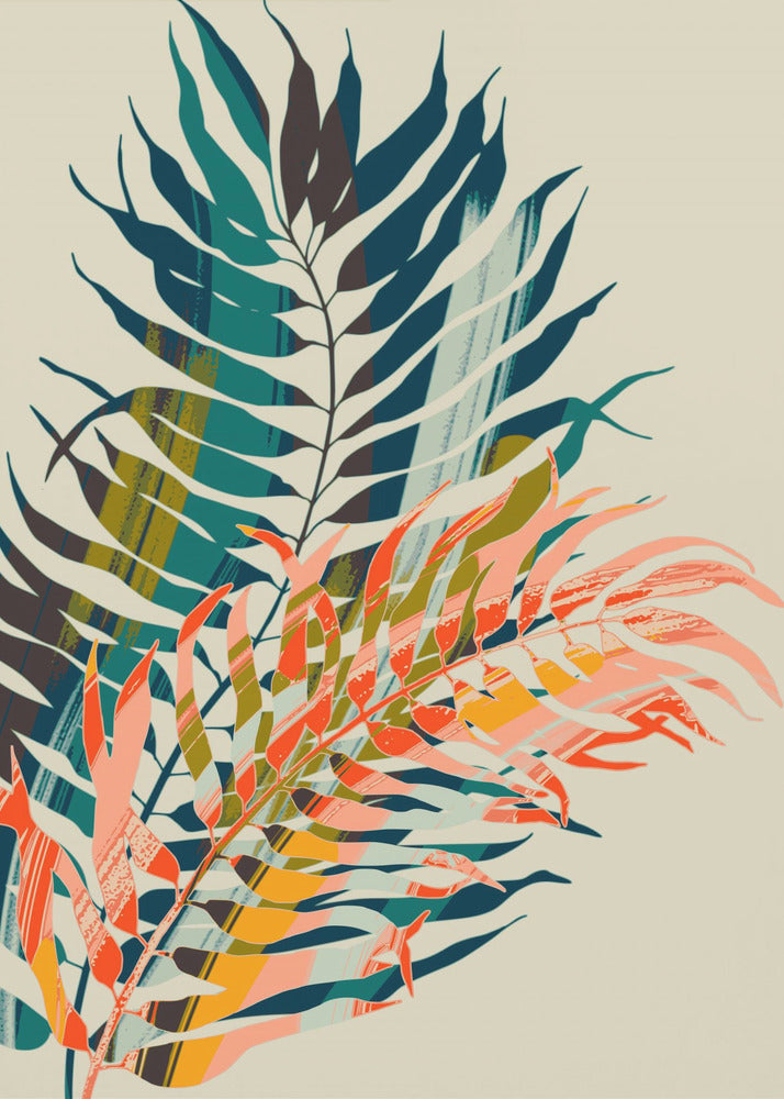 Colorful Palm Leaves | Canvas