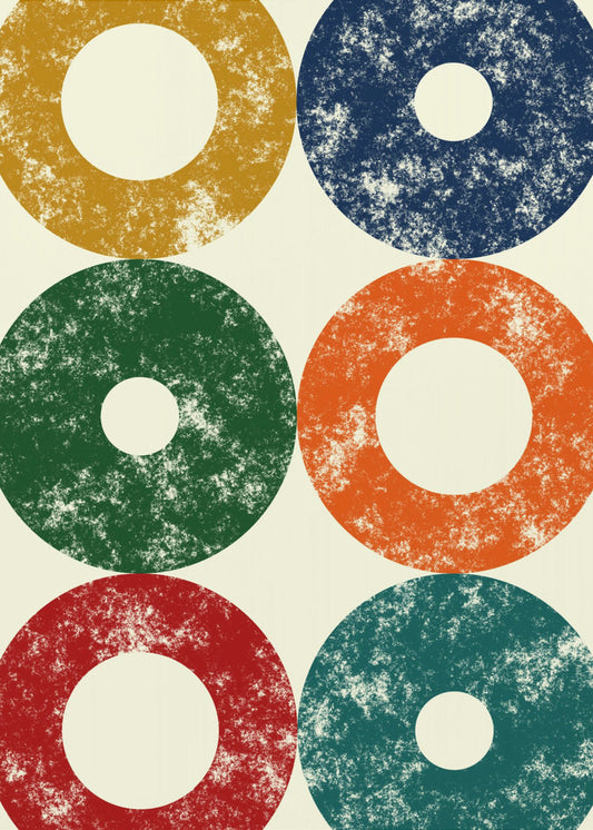 Colorful Circles Row | Poster
