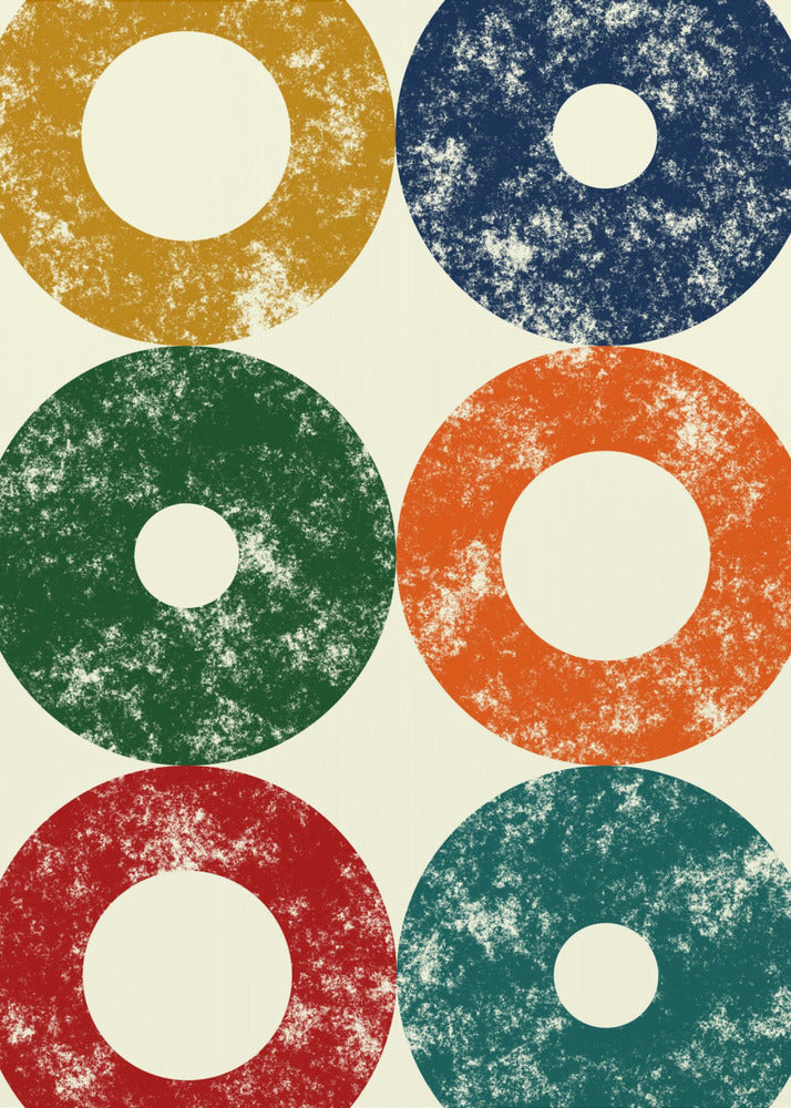 Colorful Circles Row | Canvas