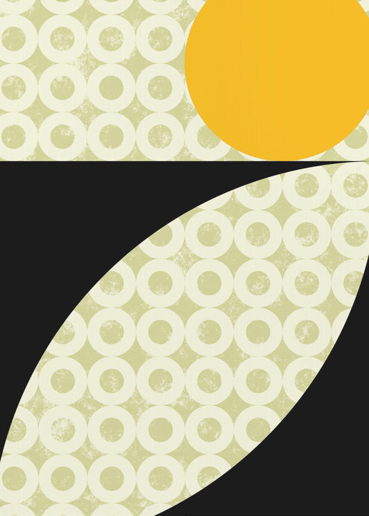 Geometric Shapes with a Bold Yellow Circle | Poster