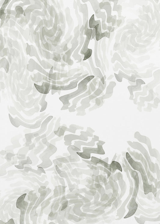 Grey Watercolour Twirl 1 | Poster