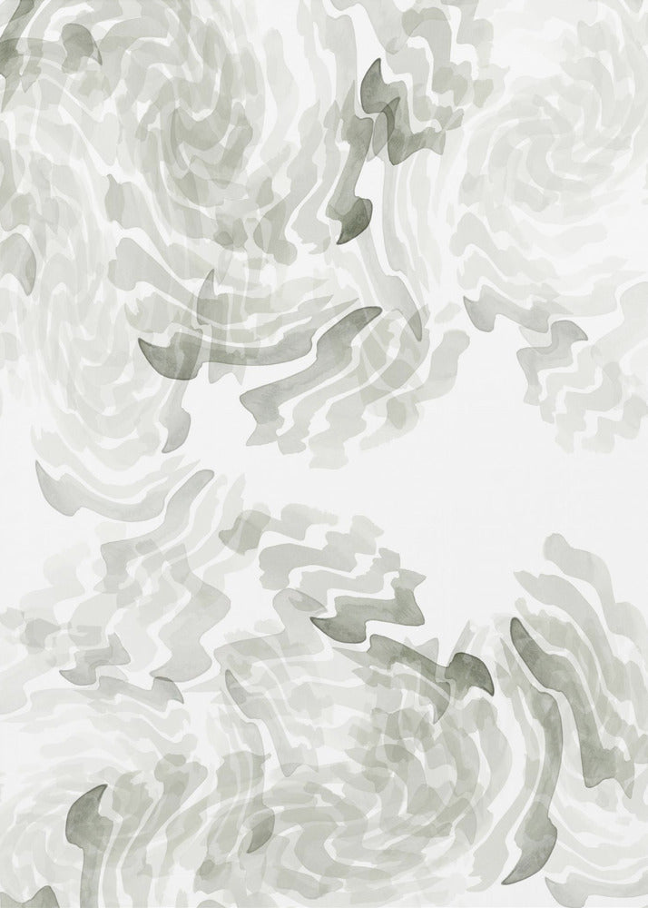 Grey Watercolour Twirl 1 | Canvas