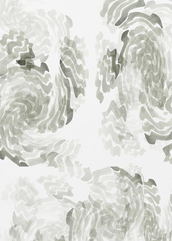 Grey Watercolour Twirl 2 | Canvas