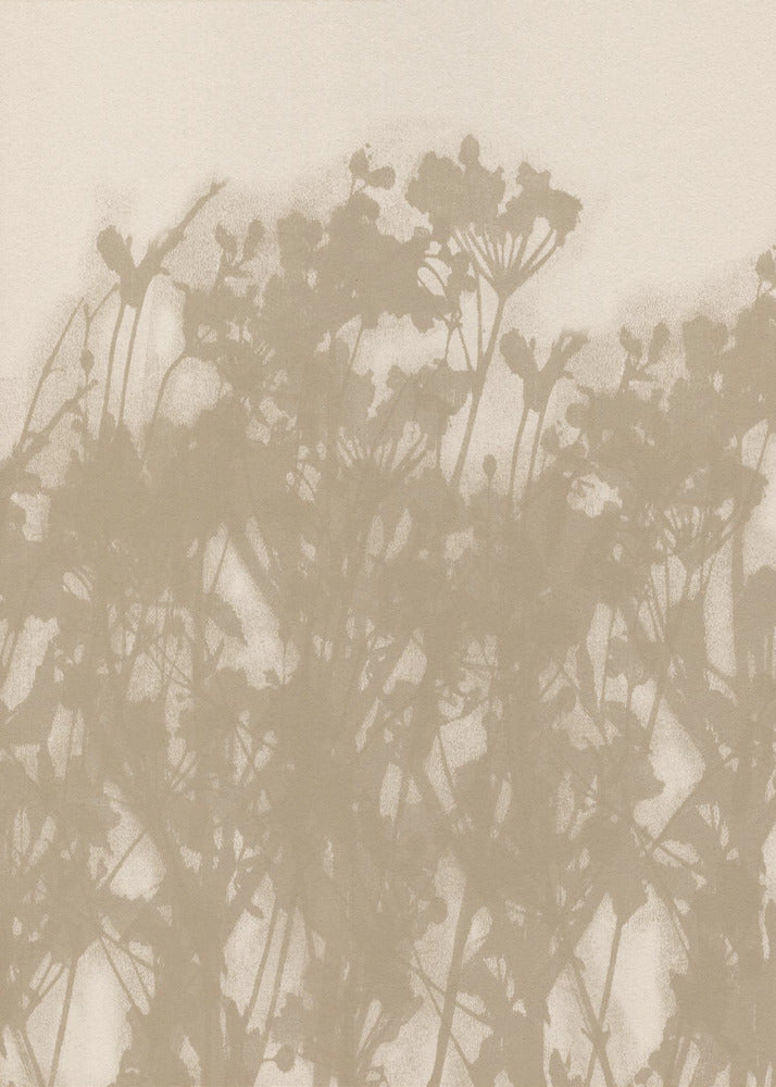 Wild Meadow in Ochre and White | Poster