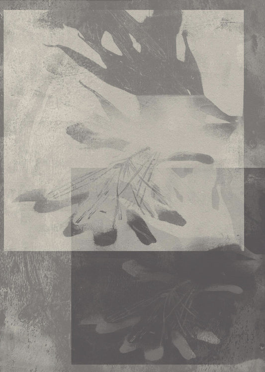 Whispering Leaves – Abstract Pattern in Taupe and White | Canvas